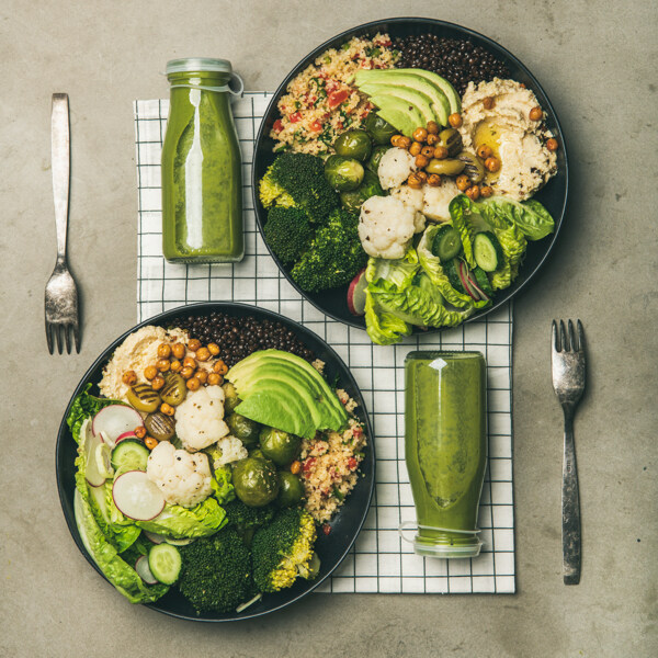 绿色素食健康背景海报素材图片