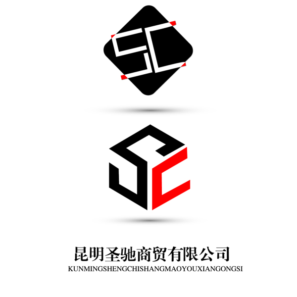 商业红黑LOGO标志