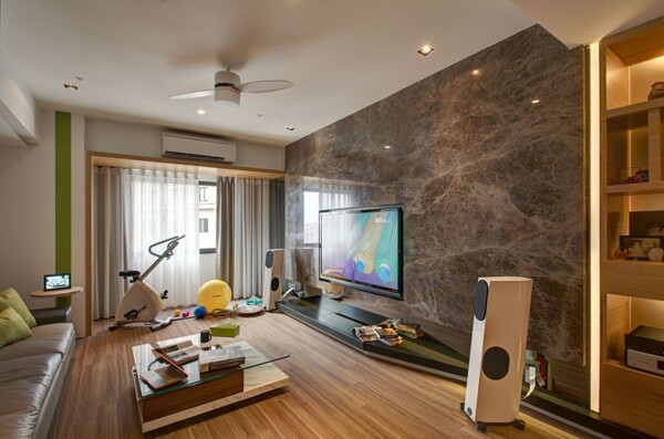 木质地板客厅现代效果图
