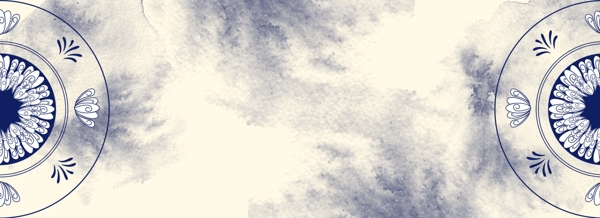 蓝白蜡染花纹背景图案