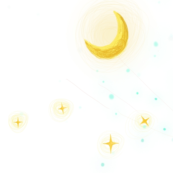 卡通可爱的月亮星星太阳矢量素材