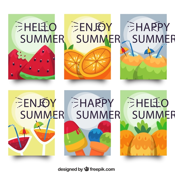 夏季食物卡片图片