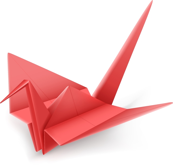 纸鹤折纸矢量素材