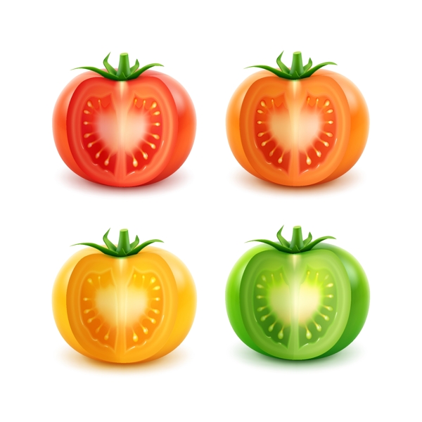不同颜色的西红柿图片