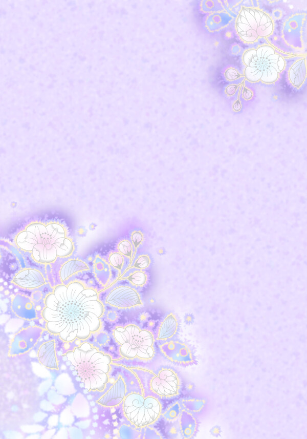 紫色底白花纹底纹花纹素材