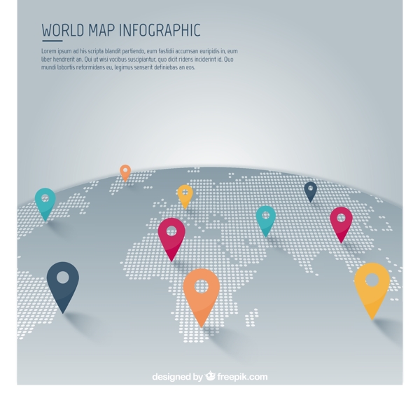 世界地图信息图表