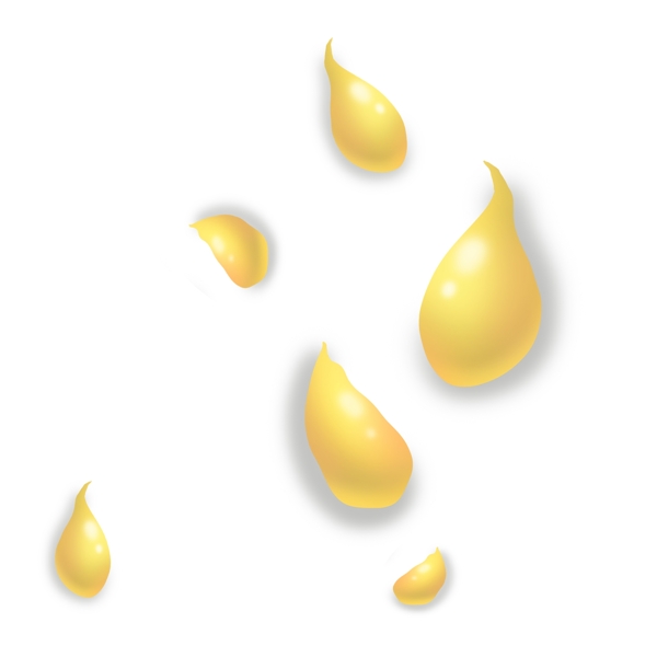 金色飞溅立体油滴