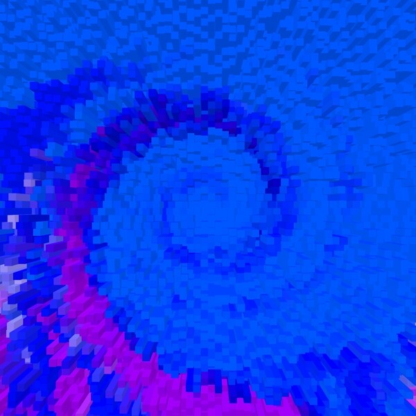 蓝紫色柱状放射3D质感背景