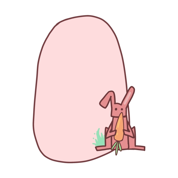 兔子边框插画
