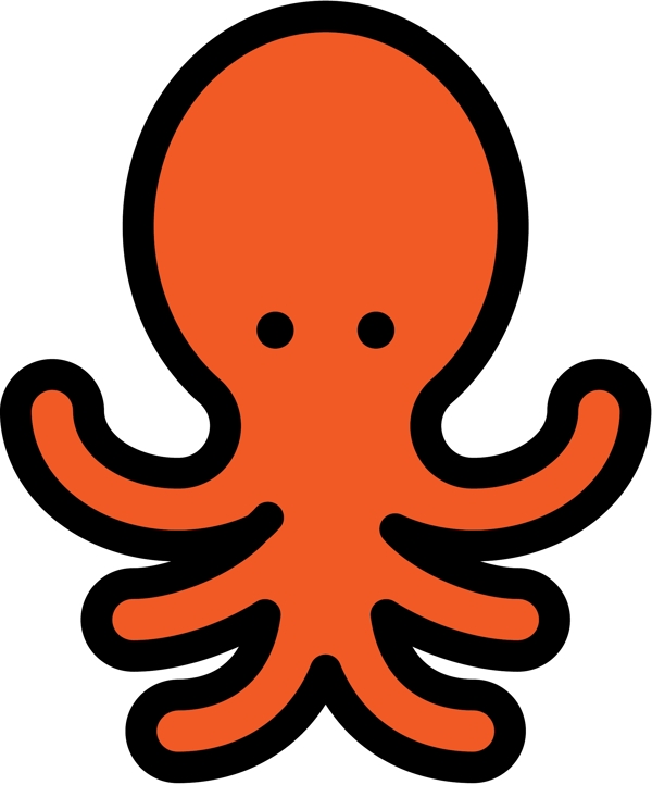 手绘海洋生物icon图标