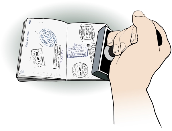 护照visasvector材料