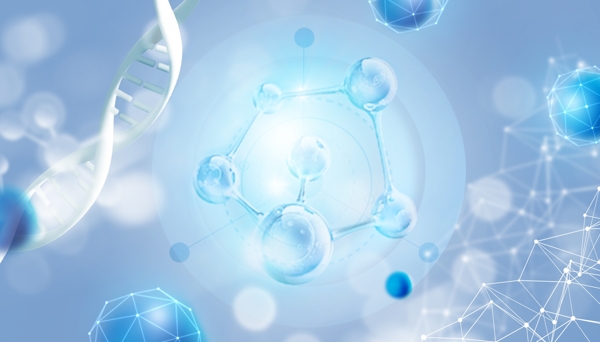 医药DNA数据科技未来蓝色背景