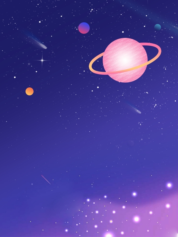 原创卡通星球背景