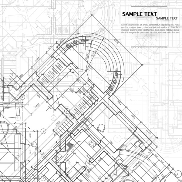 创意的建筑蓝图的背景矢量图片