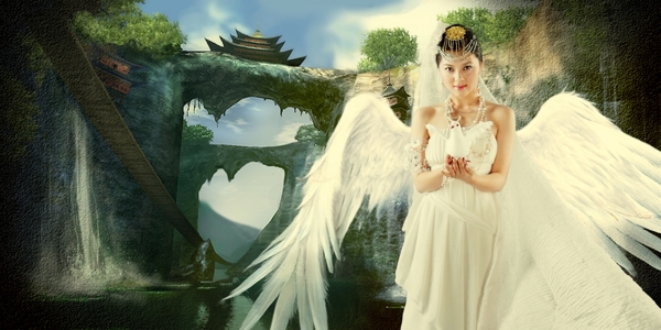 远古传说天使婚纱素材