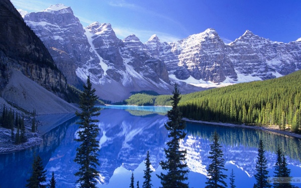 加拿大Alberta国家公园雪山风景