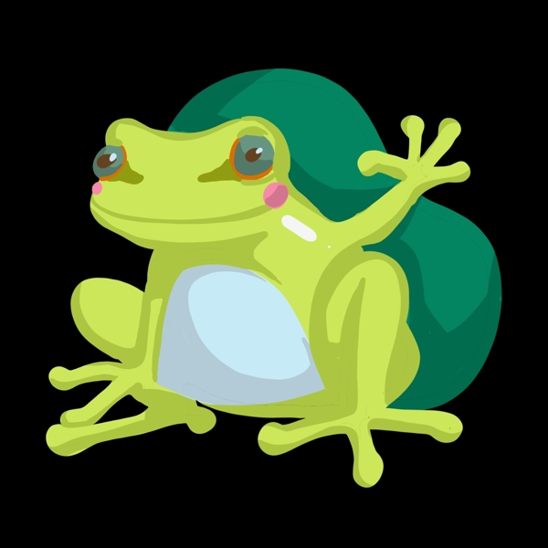 可爱的绿色青蛙