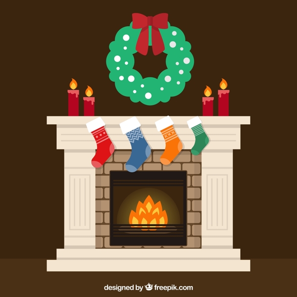 圣诞壁炉