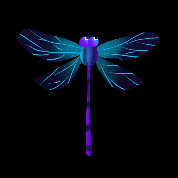 蓝色昆虫蜻蜓
