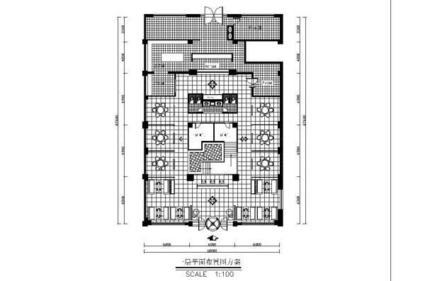 川式中餐室内设计平面图施工图