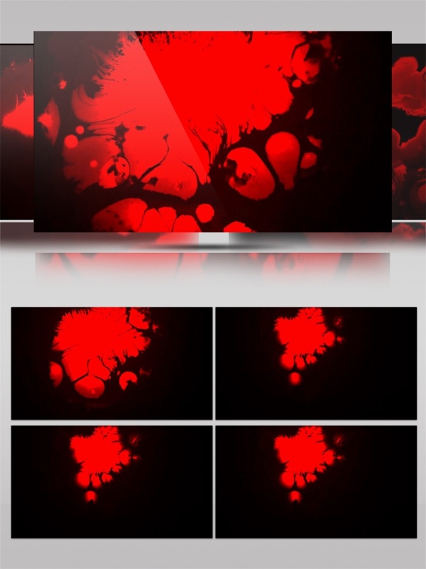 红色泡沫光束动态视频素材