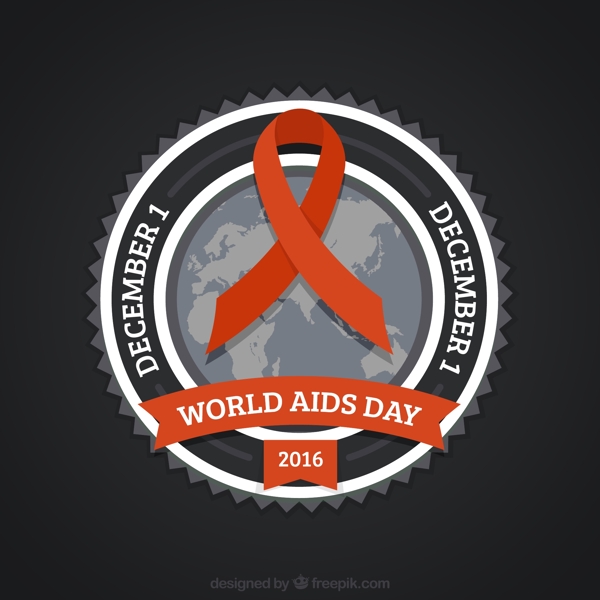 世界艾滋病日徽章