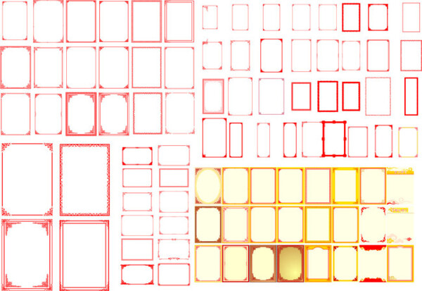 各种花纹边框大全精美花纹cdr