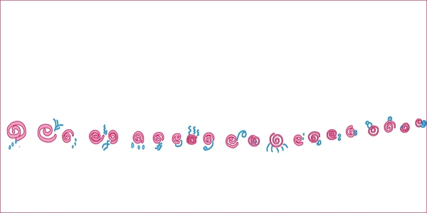粉色的分割线插画