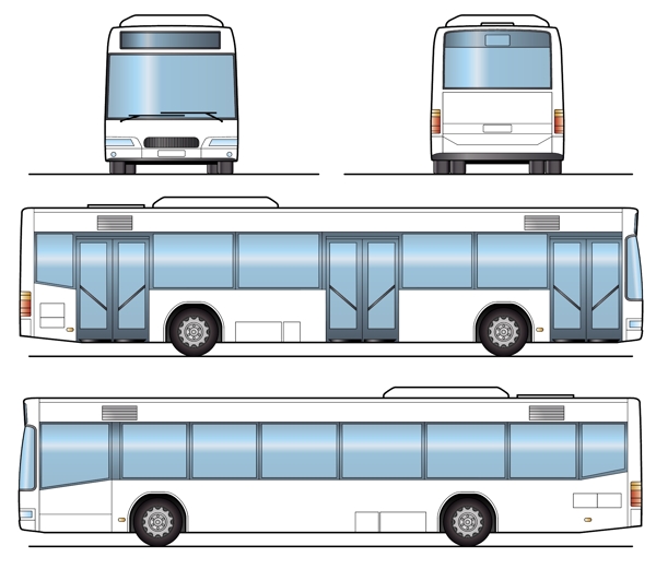 公交客车矢量素材3