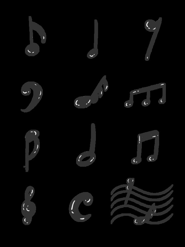 音乐节音符五线谱图标装饰矢量可商用元素