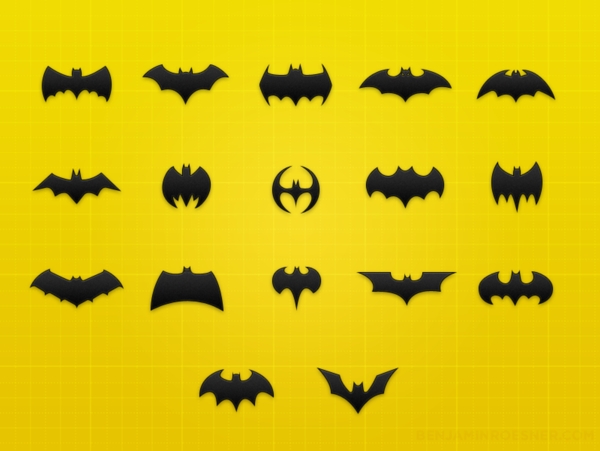 各种蝙蝠侠图标PSD素材