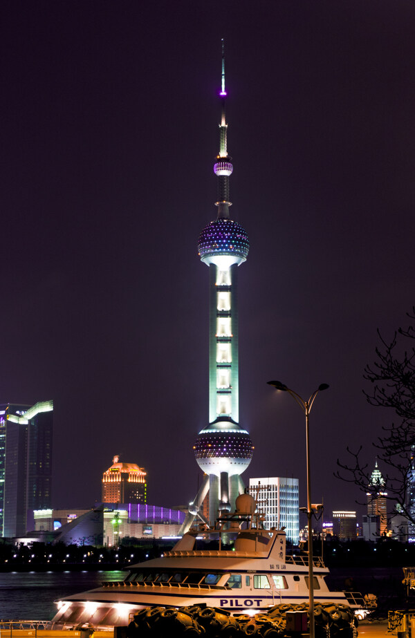 上海东方明珠夜景图片