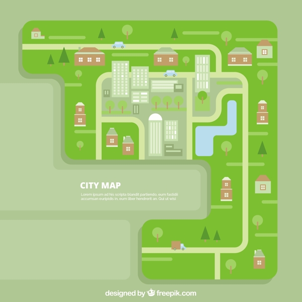 平面设计中的城市地图