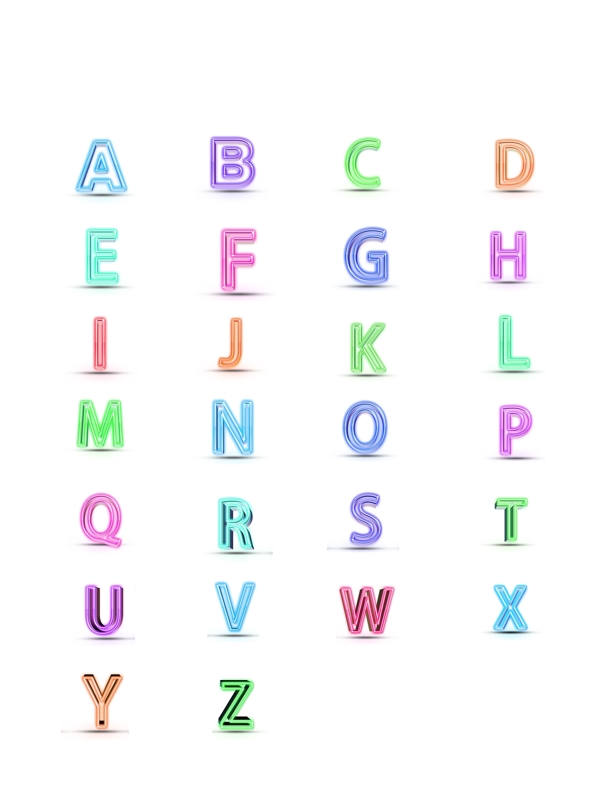 创意英文字母图标设计