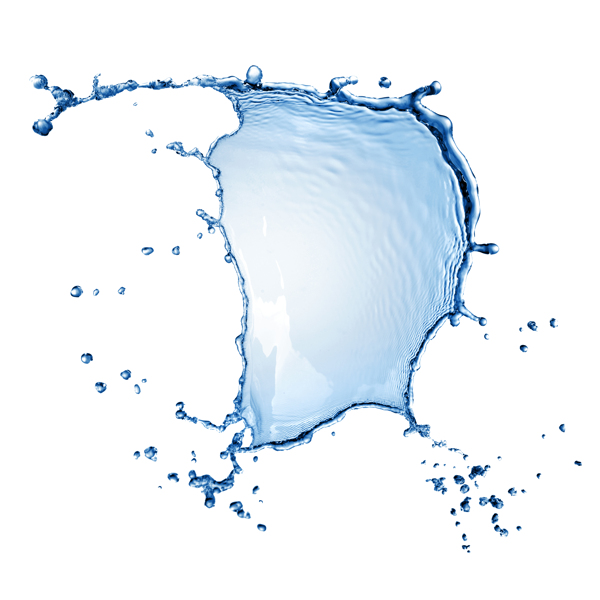 蓝色液态水花喷溅效果图片