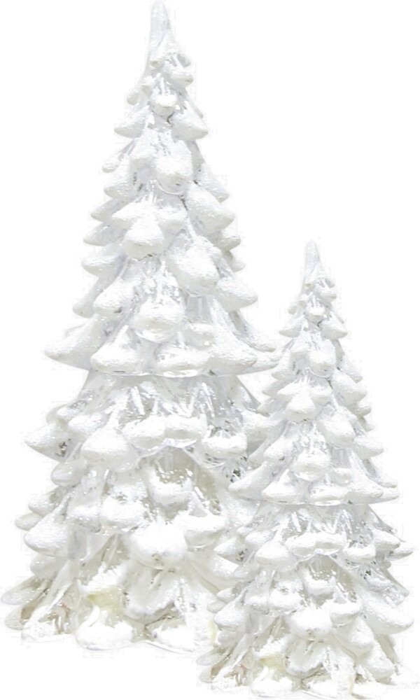 白冬日雪树剪影素材雪松装饰元素集合