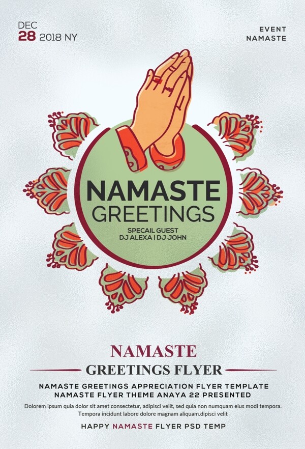 Namaste问候传单