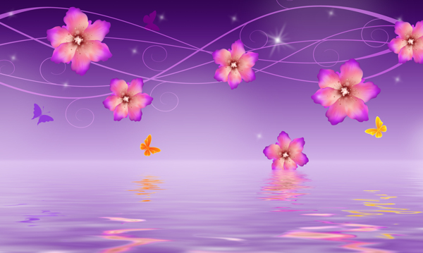 梦幻紫色花纹图片