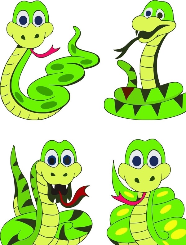 卡通矢量蛇图片