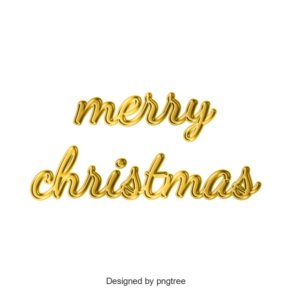 英语字母圣诞快乐黄金艺术个性设计