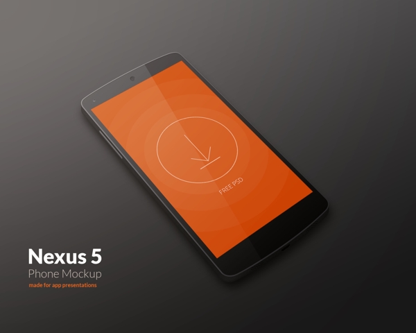 Nexus5手机界面模型PSD素材