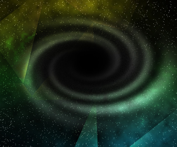 太空中的黑洞背景绿色
