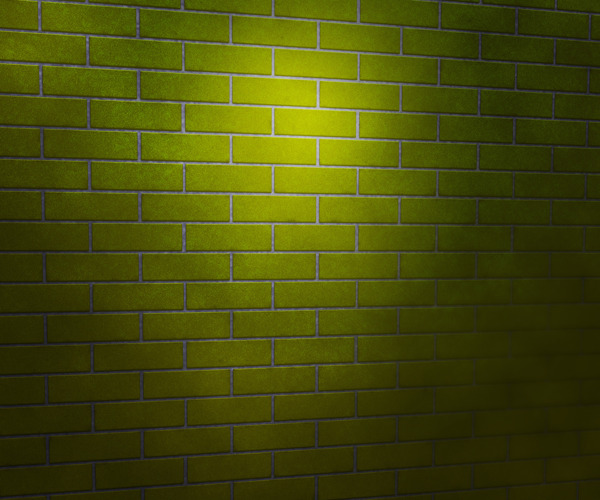 在绿色的砖墙工作室背景光