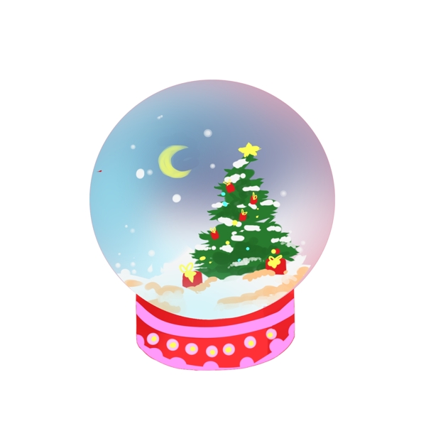 圣诞树雪球水晶球