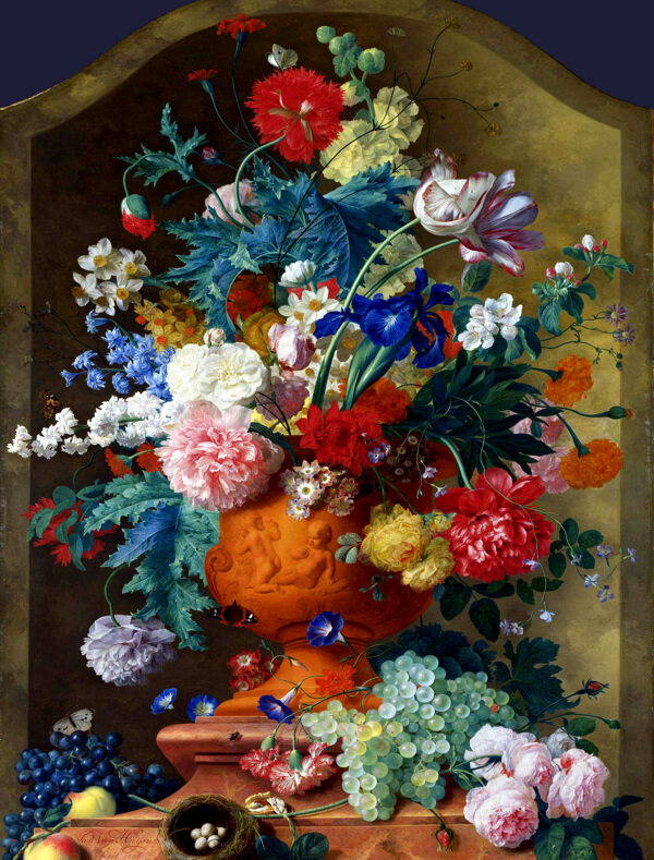 花卉与水果油画图片