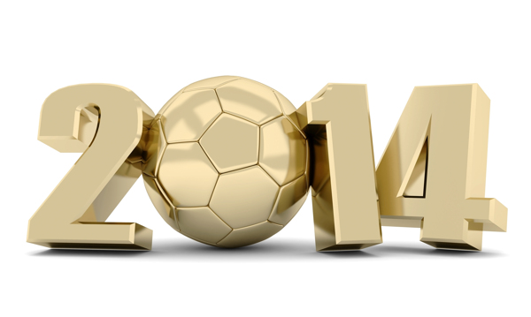 2014足球创意金属字体图片