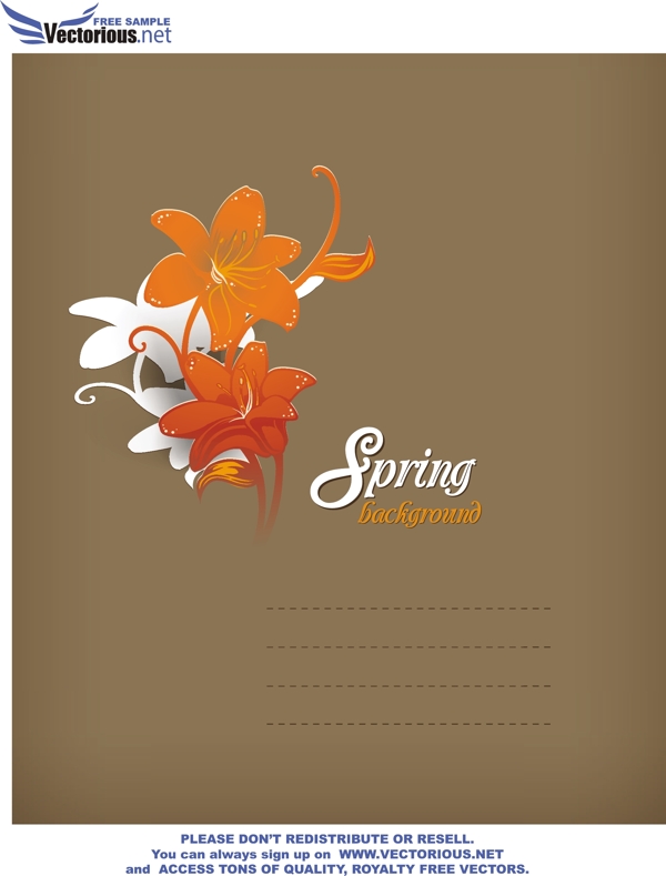 春天的花朵背景设计元素图标