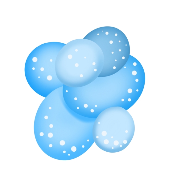 蓝色细胞细菌插画