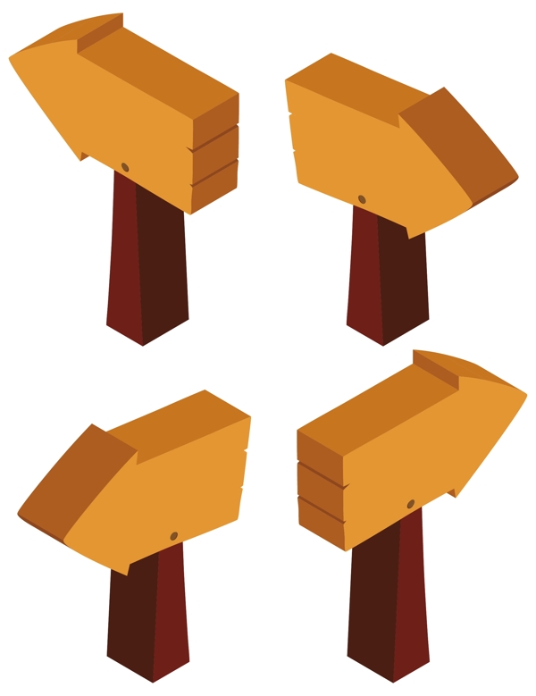 木制标志的三维设计