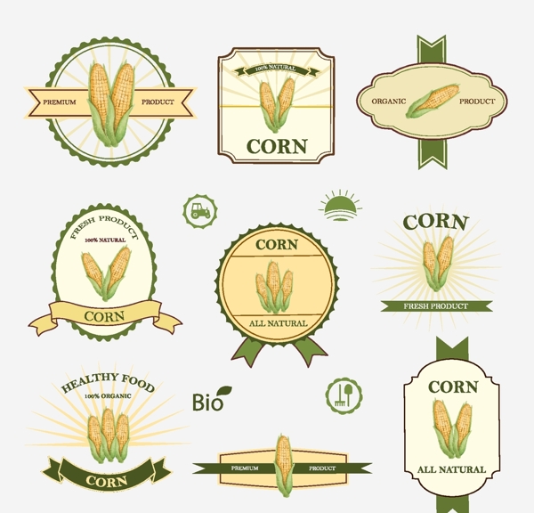 玉米产品标签图片